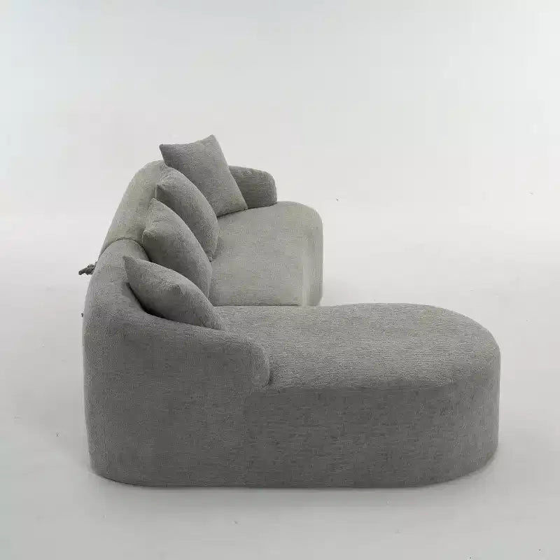L-Shaped Modular Sectional Sofa with Chaise, Modular Chenille Sofa Couch, Modern Sectional Sofa for Living Room & Bedroom-Panipeachy