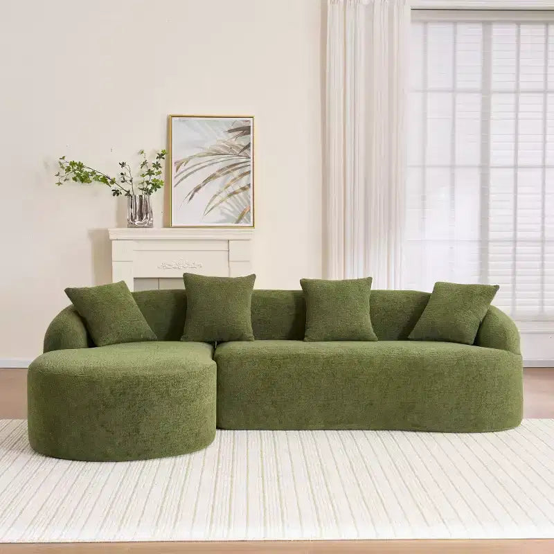 L-Shaped Modular Sectional Sofa with Chaise, Modular Chenille Sofa Couch, Modern Sectional Sofa for Living Room & Bedroom-Panipeachy