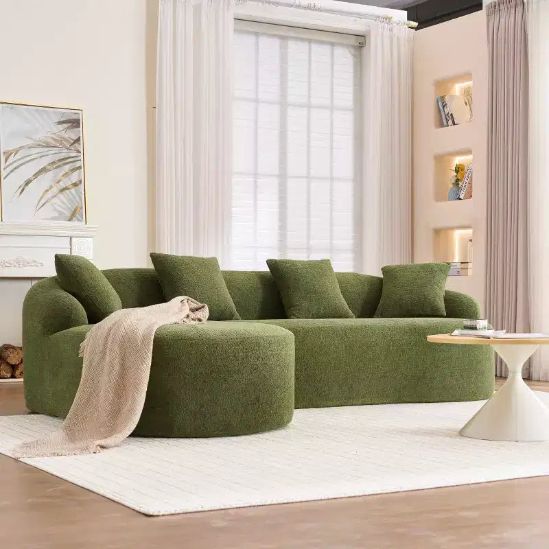 L-Shaped Modular Sectional Sofa with Chaise, Modular Chenille Sofa Couch, Modern Sectional Sofa for Living Room & Bedroom-Panipeachy