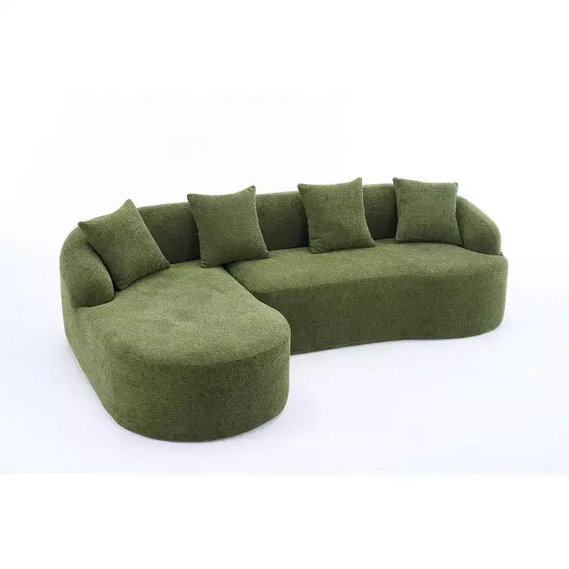 L-Shaped Modular Sectional Sofa with Chaise, Modular Chenille Sofa Couch, Modern Sectional Sofa for Living Room & Bedroom-Panipeachy