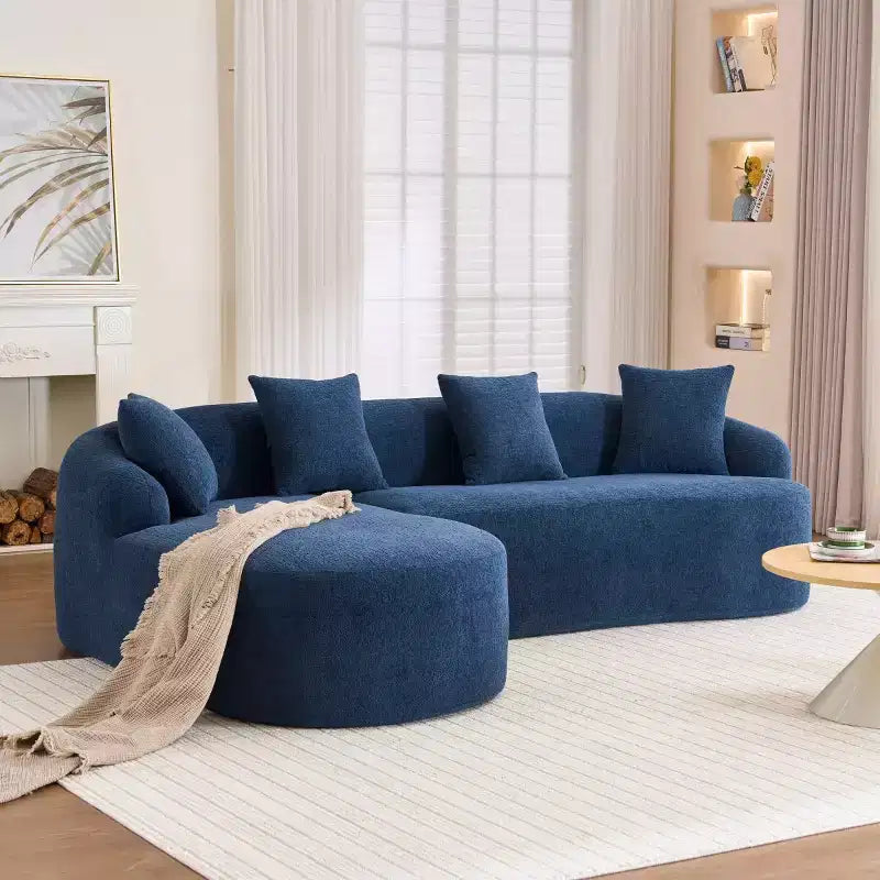 L-Shaped Modular Sectional Sofa with Chaise, Modular Chenille Sofa Couch, Modern Sectional Sofa for Living Room & Bedroom-Panipeachy