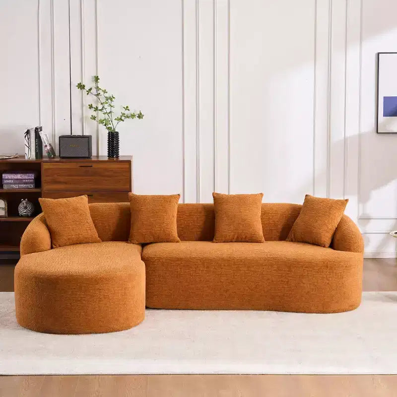 L-Shaped Modular Sectional Sofa with Chaise, Modular Chenille Sofa Couch, Modern Sectional Sofa for Living Room & Bedroom-Panipeachy
