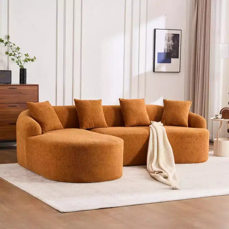 L-Shaped Modular Sectional Sofa with Chaise, Modular Chenille Sofa Couch, Modern Sectional Sofa for Living Room & Bedroom-Panipeachy