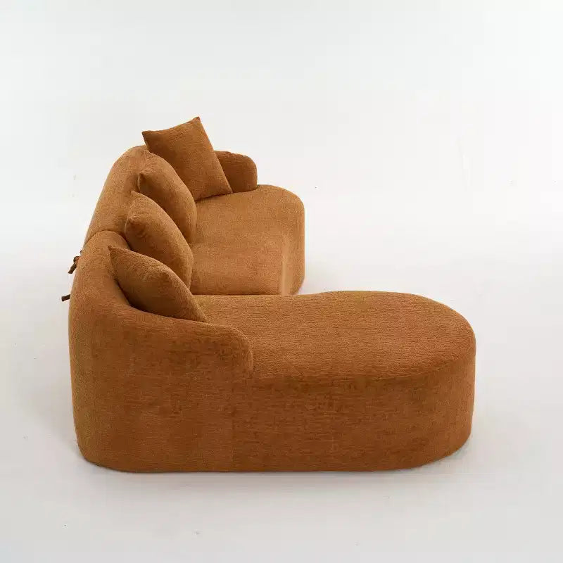L-Shaped Modular Sectional Sofa with Chaise, Modular Chenille Sofa Couch, Modern Sectional Sofa for Living Room & Bedroom-Panipeachy
