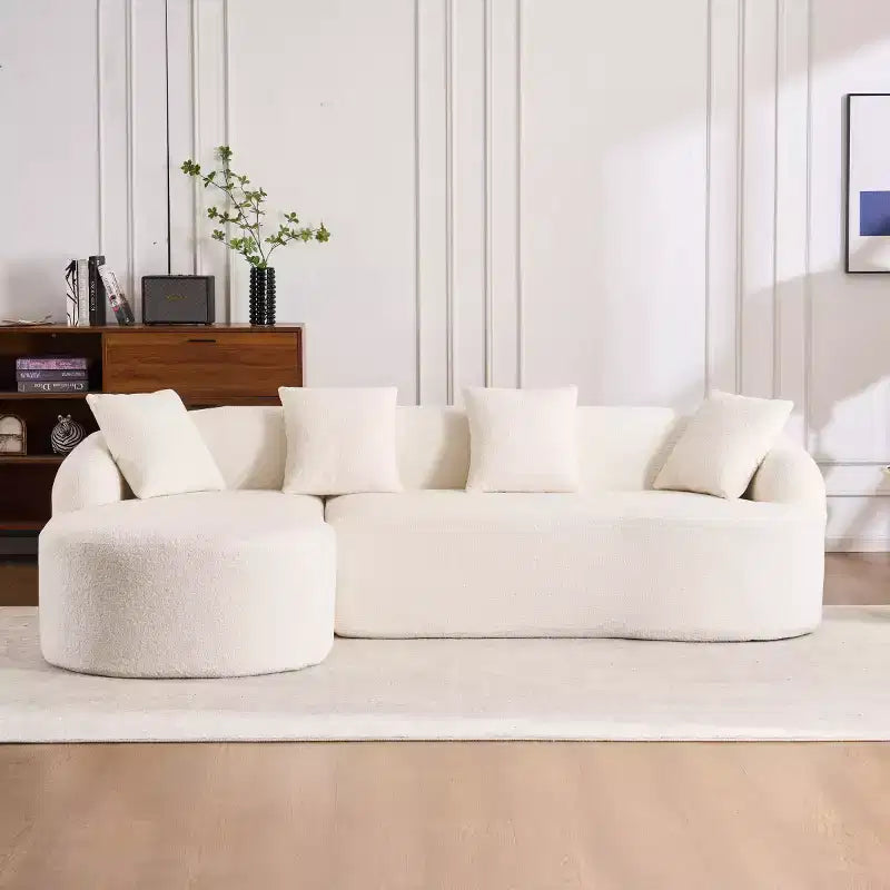 L-Shaped Modular Sectional Sofa with Chaise, Modular Chenille Sofa Couch, Modern Sectional Sofa for Living Room & Bedroom-Panipeachy