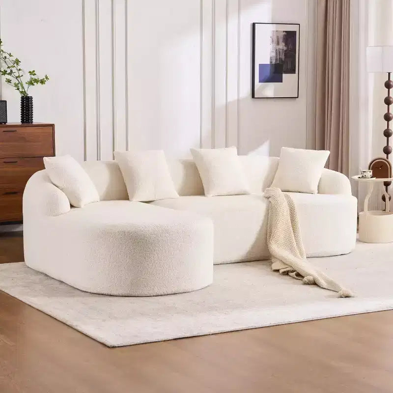 L-Shaped Modular Sectional Sofa with Chaise, Modular Chenille Sofa Couch, Modern Sectional Sofa for Living Room & Bedroom-Panipeachy