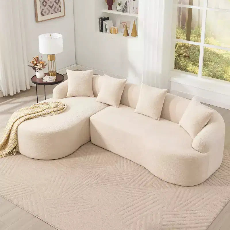 L-Shaped Modular Sectional Sofa with Chaise, Modular Chenille Sofa Couch, Modern Sectional Sofa for Living Room & Bedroom-Panipeachy