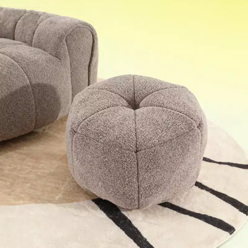 Soft Bean Bag Chair with High-Resilience Foam, Square Lazy Sofa with Footstool & Removable Cover for Adults, Gaming, Reading and TV
