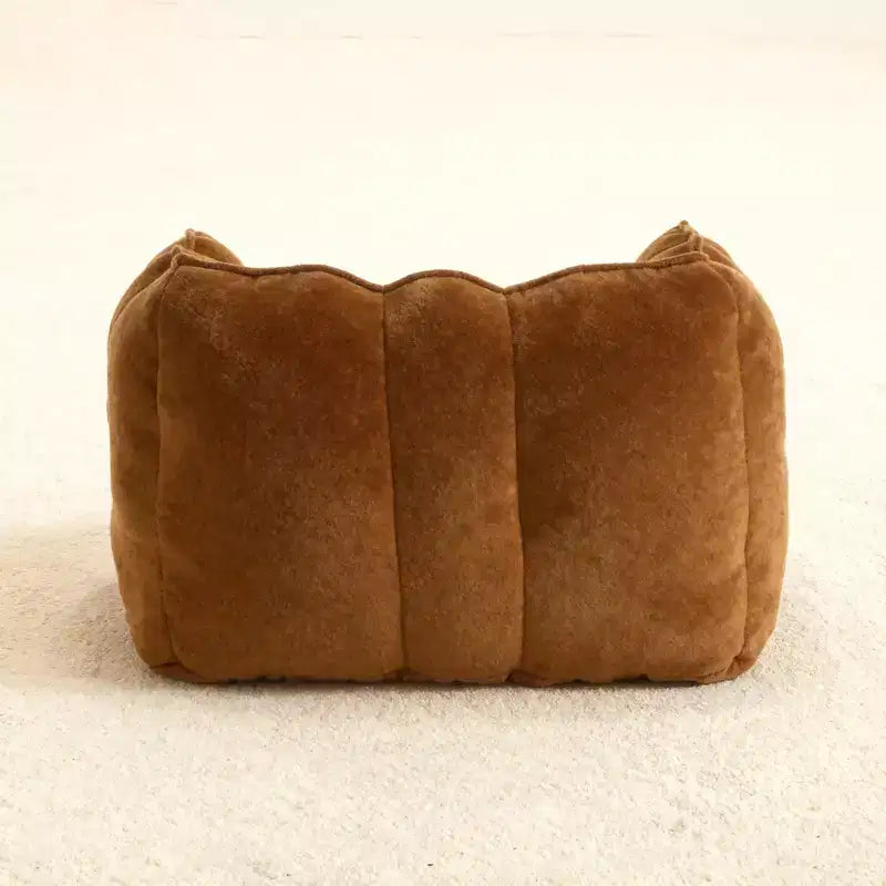 Soft Bean Bag Chair with High-Resilience Foam, Square Lazy Sofa with Footstool, Removable Cover for Adults, Ideal for Gaming, Reading & TV
