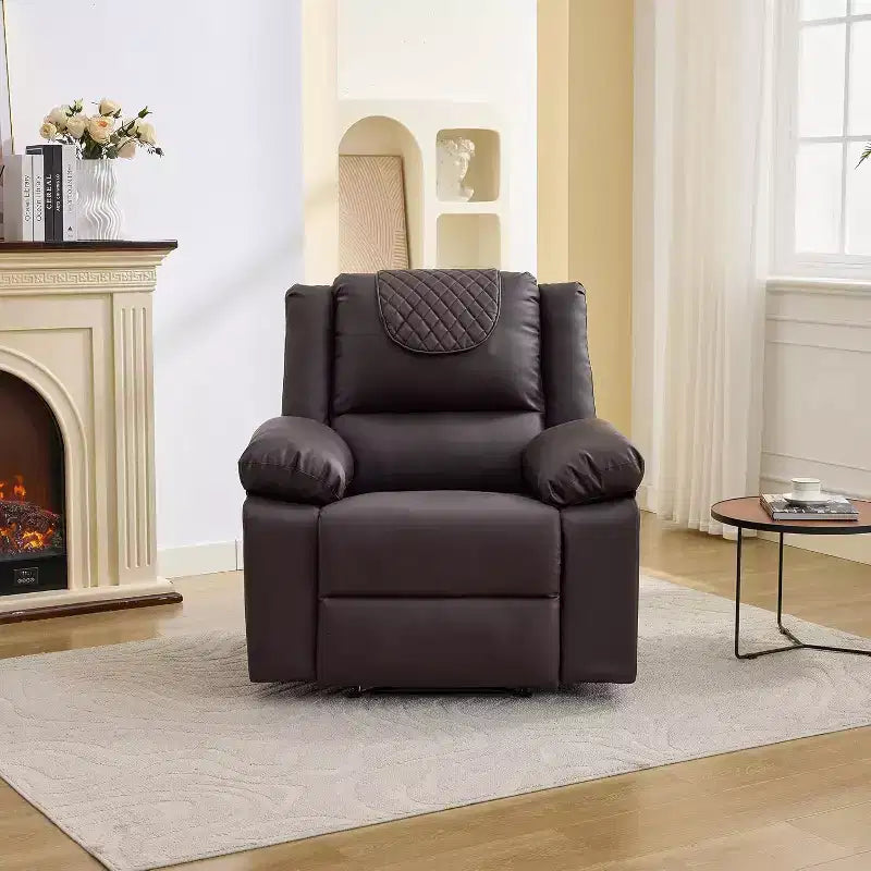 Acekool Manual Recliner Chair, Massage & Heat, 135 Adjustable, Side Pockets, for Living Room & Bedroom