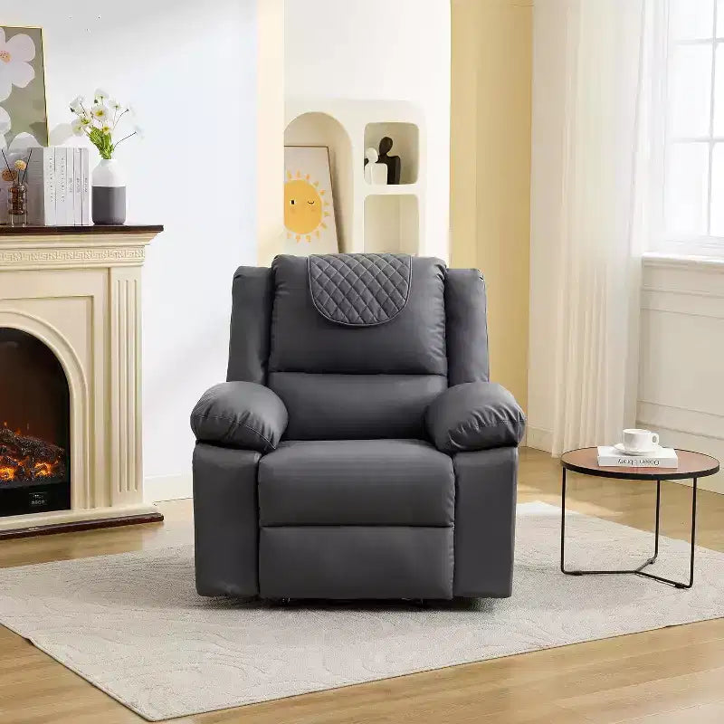 Acekool Manual Recliner Chair, Massage & Heat, 135 Adjustable, Side Pockets, for Living Room & Bedroom