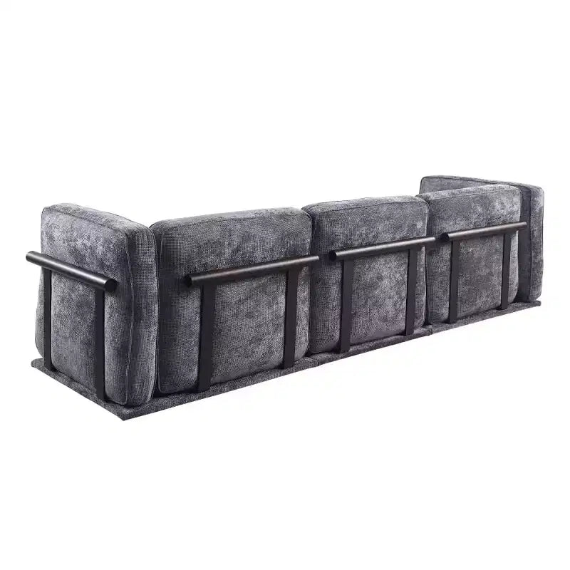 Oversized 3-Seater Straight Modular Sectional Sofa with Wood & Metal Frame, Modern Velvet Cloud Couch for Living Room or Apartment- Panipeachy