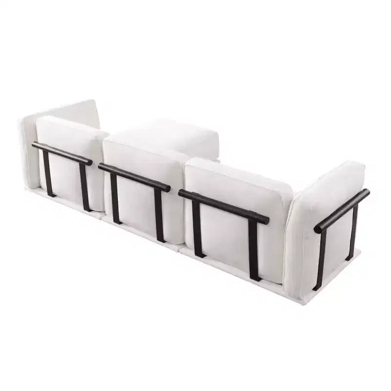 Oversized 3-Seater Straight Modular Sectional Sofa with Wood & Metal Frame, Modern Velvet Cloud Couch for Living Room or Apartment- Panipeachy
