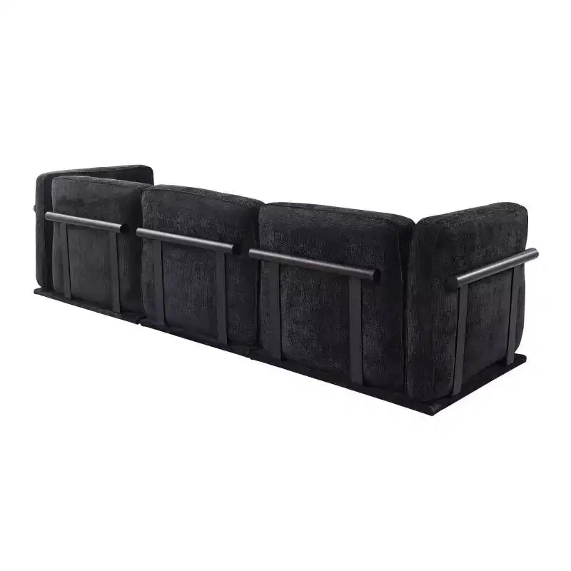 Oversized 3-Seater Straight Modular Sectional Sofa with Wood & Metal Frame, Modern Velvet Cloud Couch for Living Room or Apartment- Panipeachy