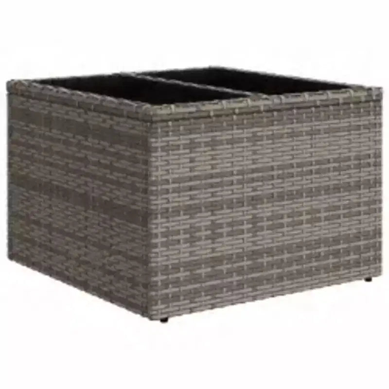 vidaXL 8 Piece Patio Sofa Set with Cushions Gray Poly Rattan