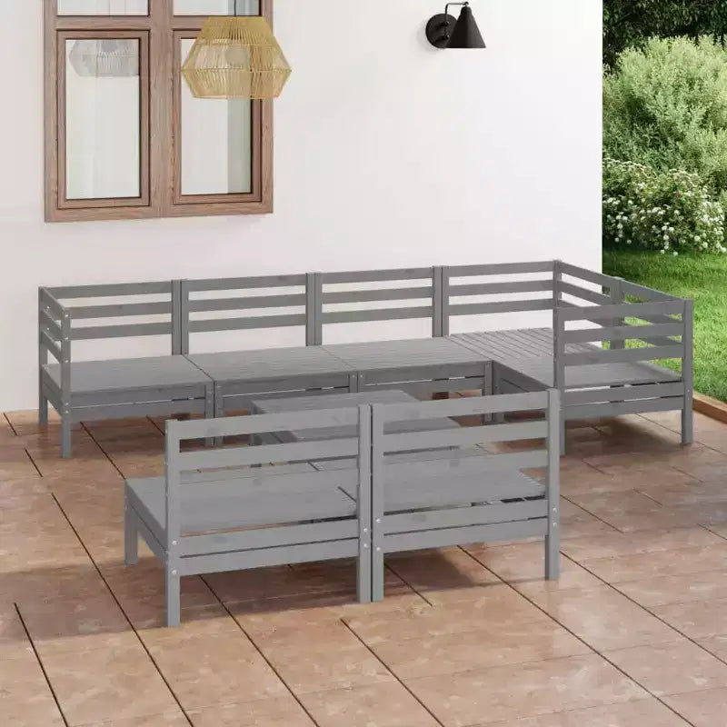 vidaXL Garden Lounge Set Solid Pine Standard Modular