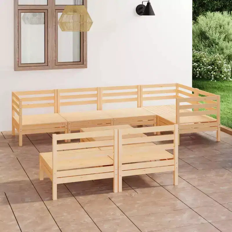 vidaXL Garden Lounge Set Solid Pine Standard Modular