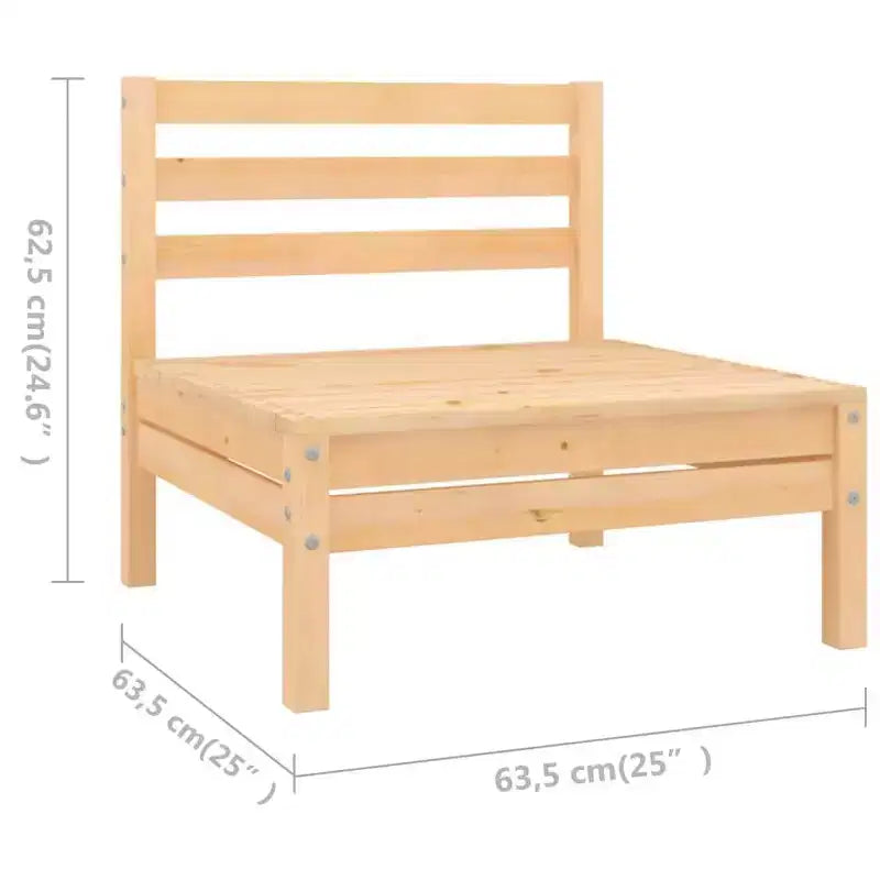 vidaXL Garden Lounge Set Solid Pine Standard Modular