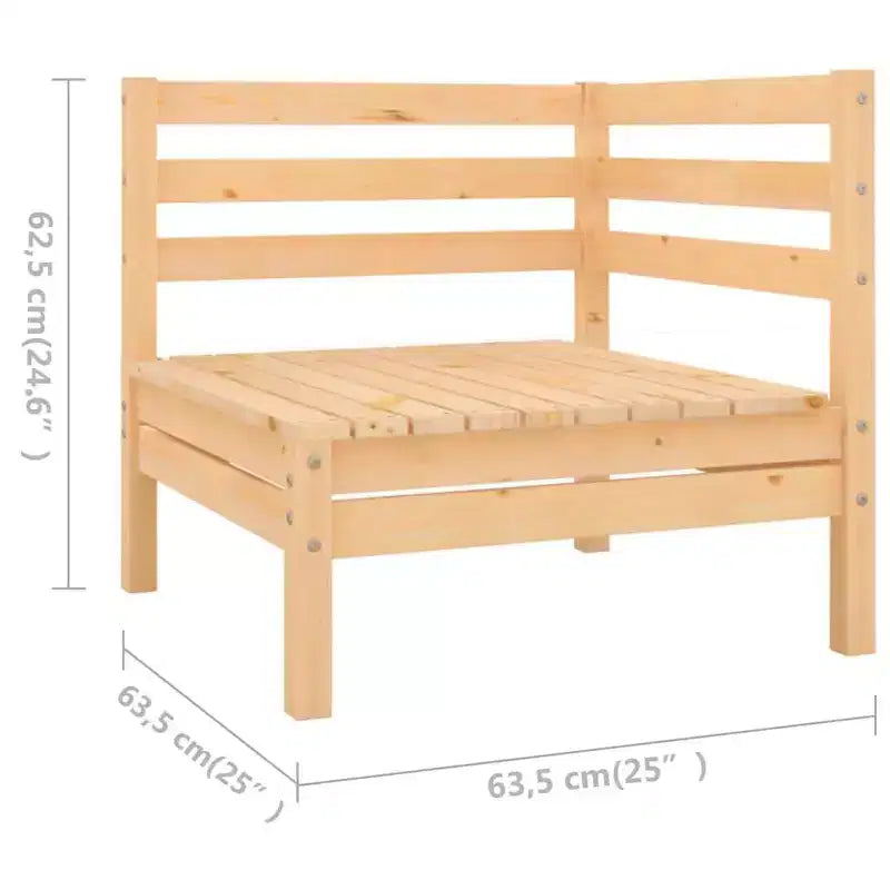 vidaXL Garden Lounge Set Solid Pine Standard Modular