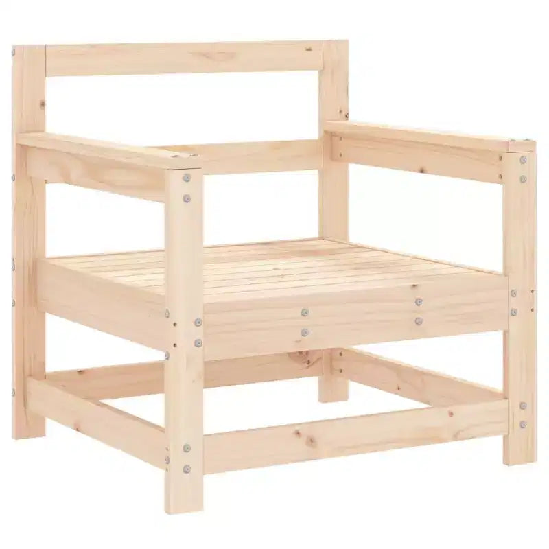 vidaXL Garden Lounge Set Natural wood Solid Pine Wood Standard Modular