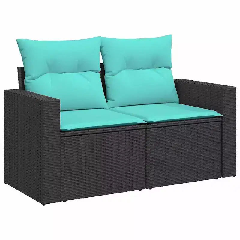 vidaXL 10 Piece Modular Patio Sofa Set, Rectangular Outdoor Garden Sectional with Cushions