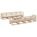 vidaXL 9 Piece Patio Sofa Set Solid Wood Pine