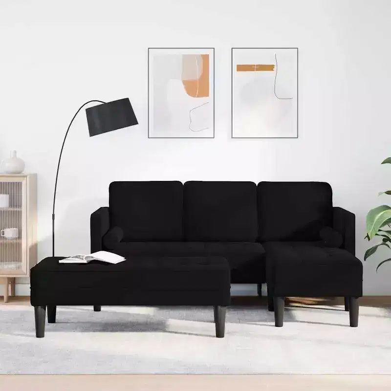vidaXL Juego de sofás 2 piezas Gris claro 173 x 131 x 67 cm Terciopelo