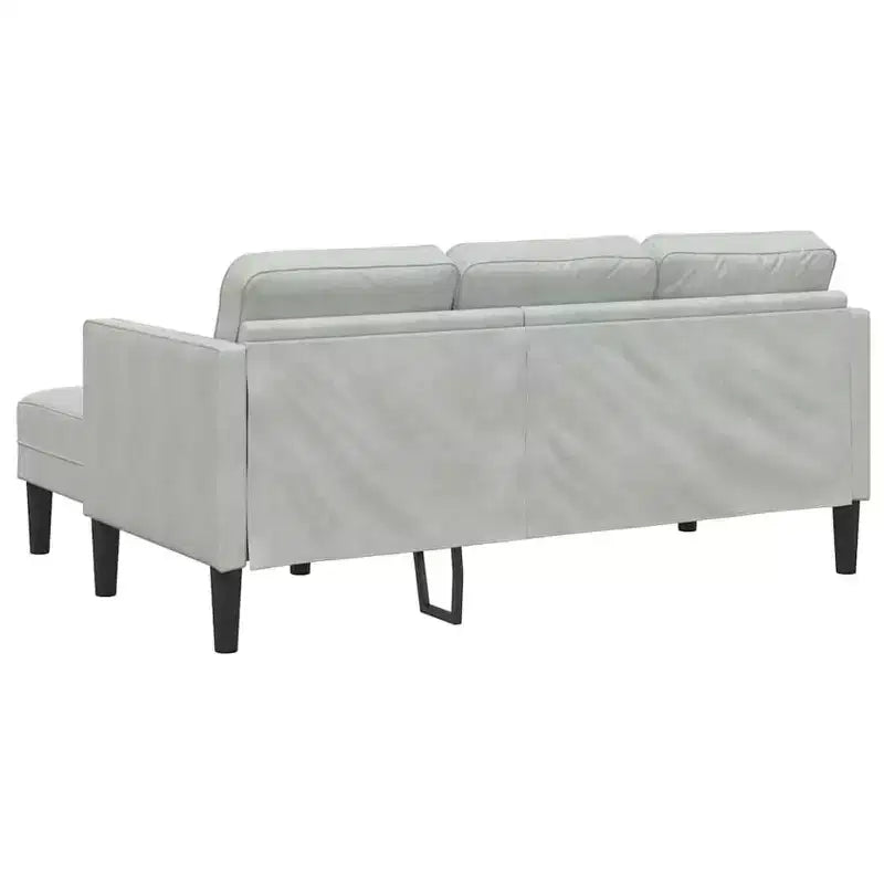 vidaXL Juego de sofás 2 piezas Gris claro 173 x 131 x 67 cm Terciopelo