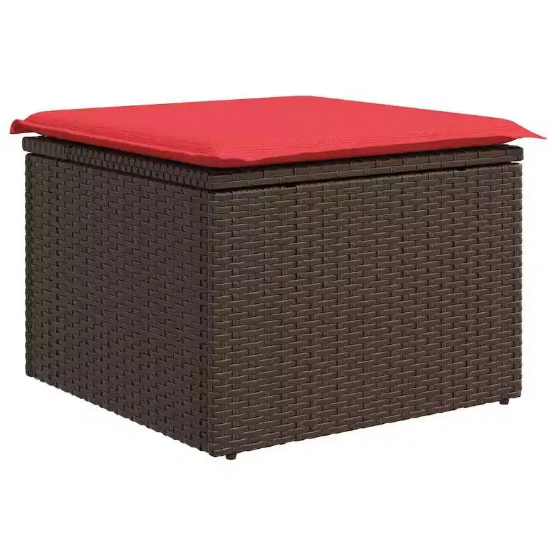vidaXL Garden Sofa Set with Cushion 5 pcs Brown Poly rattan
