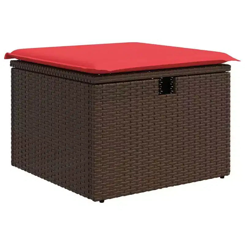vidaXL Garden Sofa Set with Cushion 7 pcs Brown Poly rattan