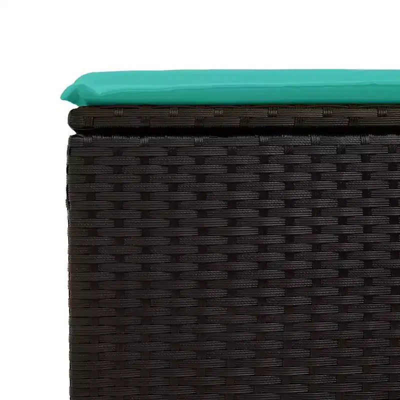 vidaXL Juego de sofá de jardín con cojines, taburetes de exterior, 2 piezas, ratán sintético y acacia