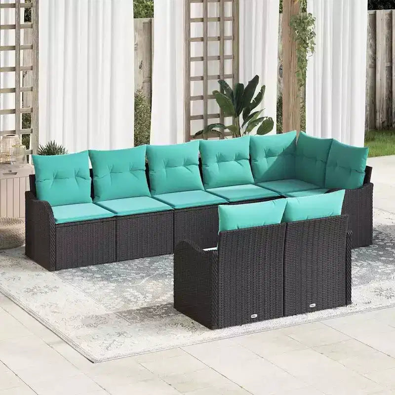 vidaXL Ensemble de canapés de jardin 8 pcs Résine tressée
