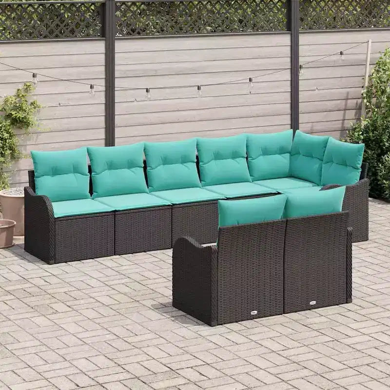 vidaXL Ensemble de canapés de jardin 8 pcs Résine tressée
