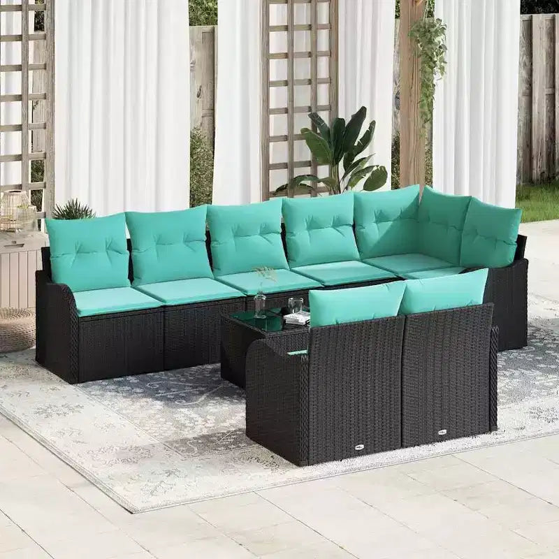 vidaXL Ensemble de canapés de jardin 8 pcs Résine tressée