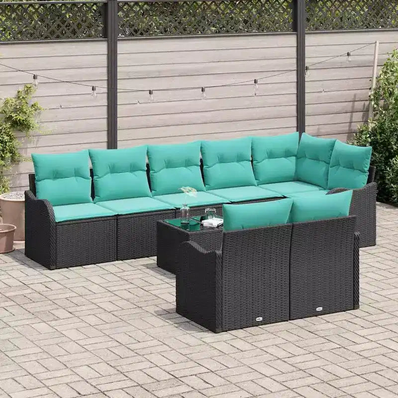 vidaXL Ensemble de canapés de jardin 8 pcs Résine tressée