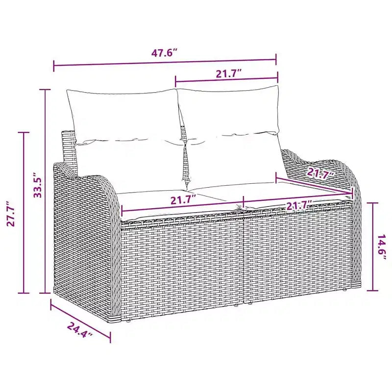 vidaXL Set de Sofás de Jardín 4 Piezas Ratán Sintético