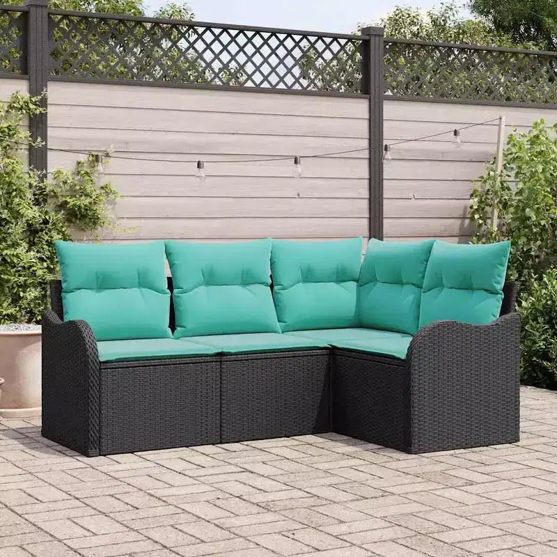 vidaXL Set de Sofás de Jardín 4 Piezas Ratán Sintético