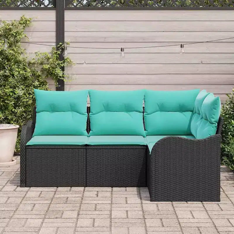 vidaXL Set de Sofás de Jardín 4 Piezas Ratán Sintético