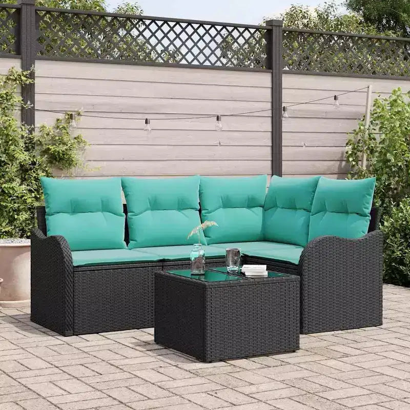 vidaXL Set de Sofás de Jardín 4 Piezas Ratán Sintético