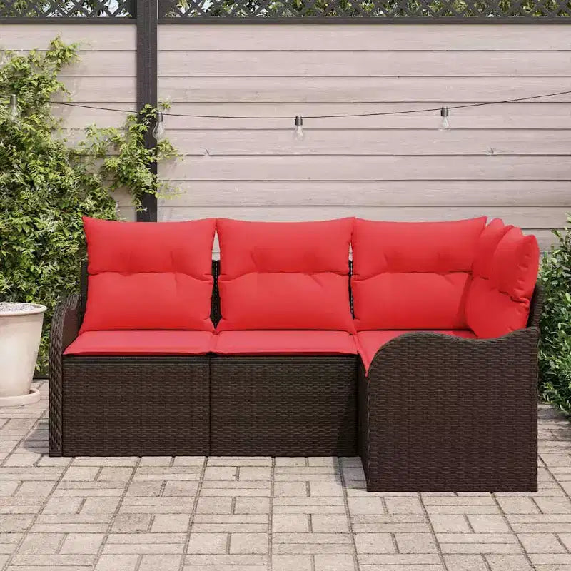 vidaXL Set de Sofás de Jardín 4 Piezas Ratán Sintético