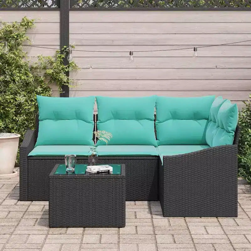 vidaXL Set de Sofás de Jardín 4 Piezas Ratán Sintético