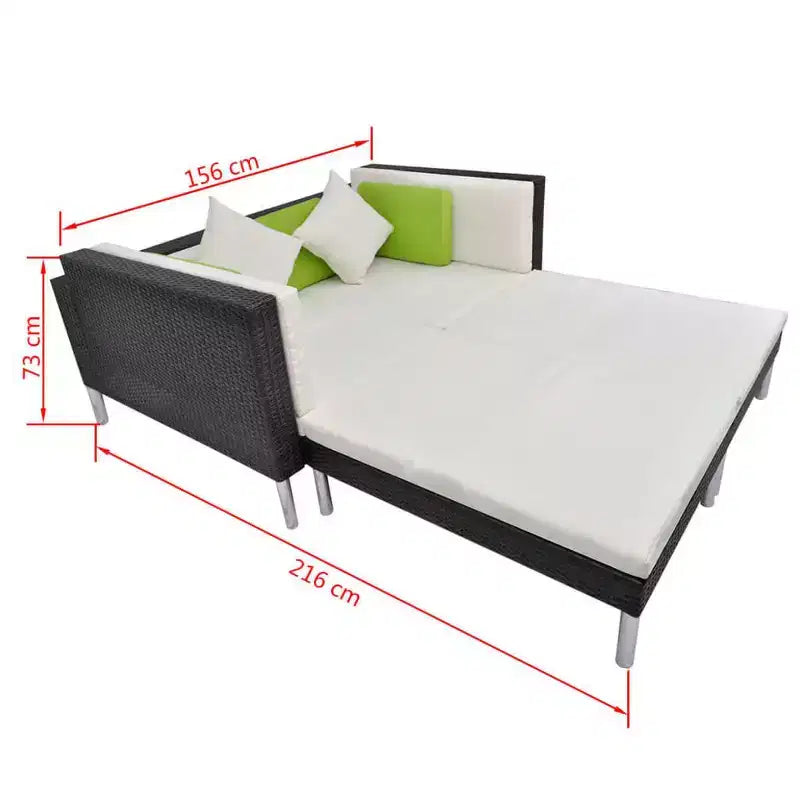 vidaXL Juego de muebles de patio 4 piezas Juego de conversación con cojines Ratán sintético