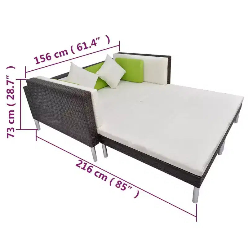 vidaXL Juego de muebles de patio 4 piezas Juego de conversación con cojines Ratán sintético