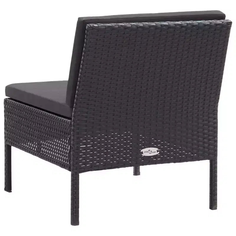 vidaXL Conjunto de muebles de patio 3 piezas de sofá para exterior con reposapiés ratán sintético
