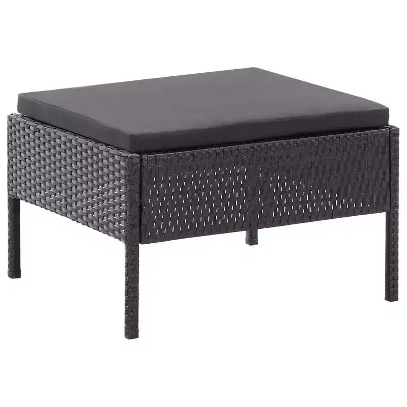 vidaXL Conjunto de muebles de patio 3 piezas de sofá para exterior con reposapiés ratán sintético