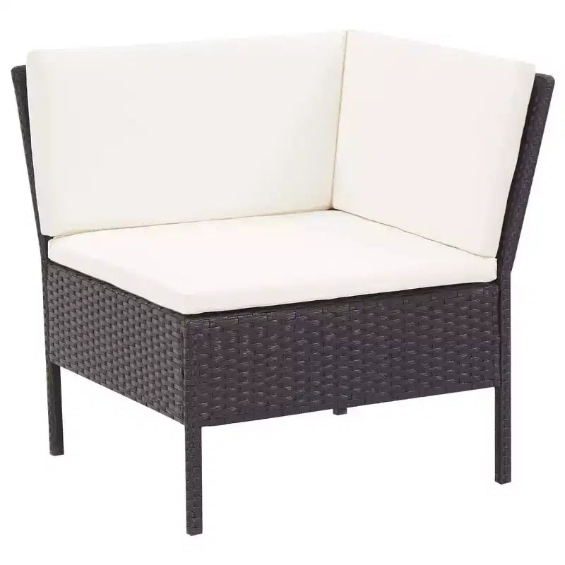vidaXL Conjunto de muebles de patio 3 piezas de sofá para exterior con reposapiés ratán sintético