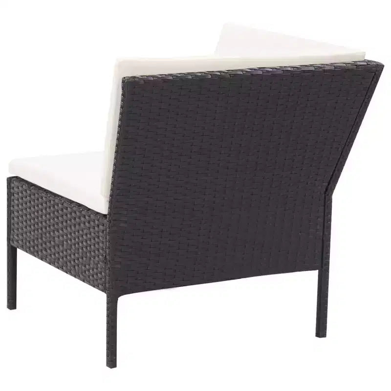 vidaXL Conjunto de muebles de patio 3 piezas de sofá para exterior con reposapiés ratán sintético