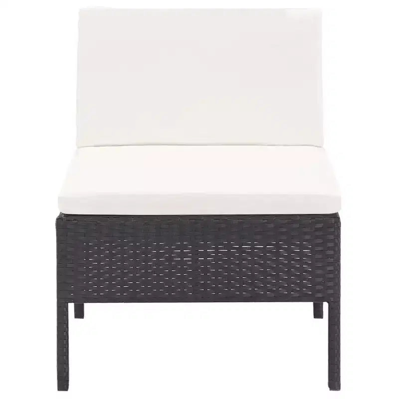 vidaXL Conjunto de muebles de patio 3 piezas de sofá para exterior con reposapiés ratán sintético