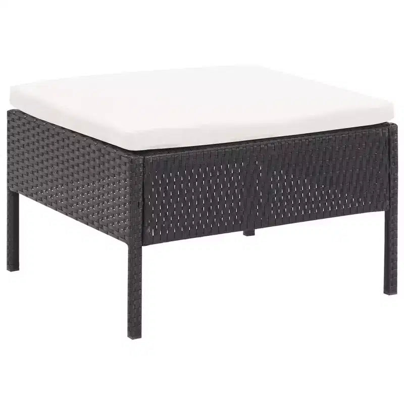 vidaXL Conjunto de muebles de patio 3 piezas de sofá para exterior con reposapiés ratán sintético