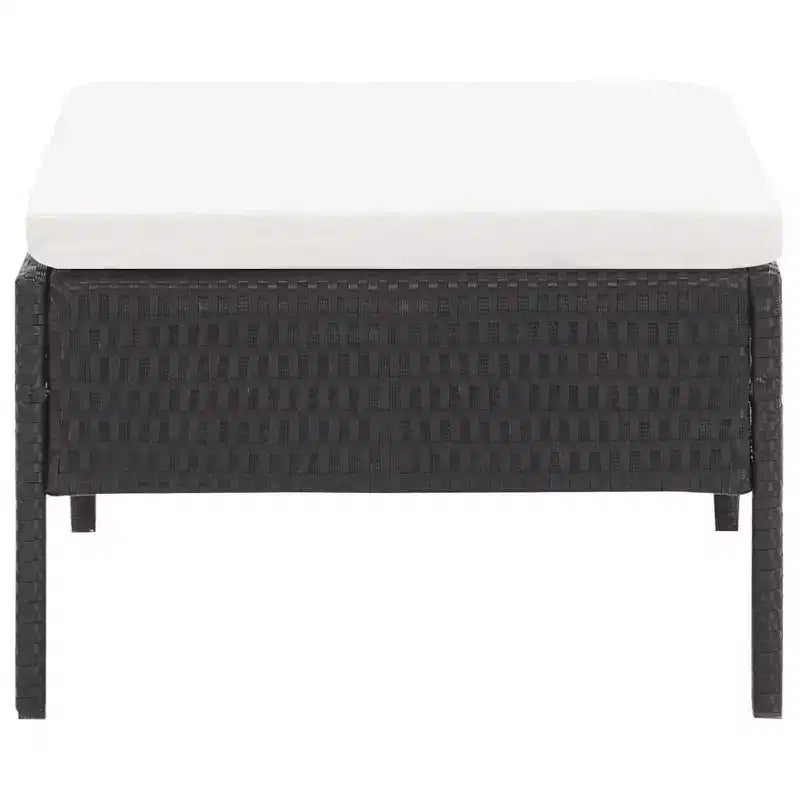 vidaXL Conjunto de muebles de patio 3 piezas de sofá para exterior con reposapiés ratán sintético